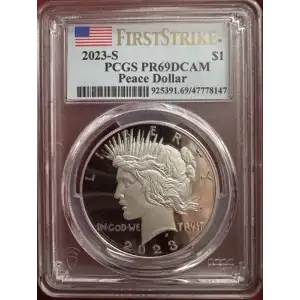 2023-S $1 Peace Dollar First Strike, DCAM