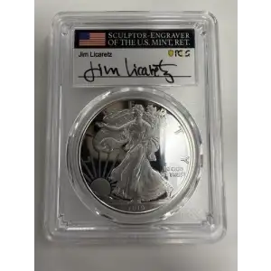 2019-W $1 Silver Eagle First Day of Issue Jim Licaretz, DCAM