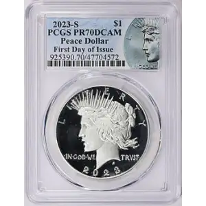 2023 S PEACE DOLLAR PCGS PR70DCAM 
[B-9] (2)