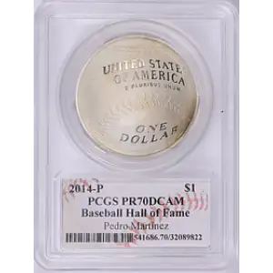 2014-P Baseball Hall of Fame Silver Dollar - PCGS - PR70DCAM
[B-9]