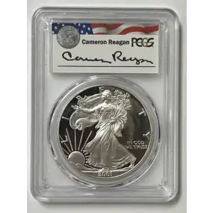 2001-W $1 Silver Eagle Cameron Reagan, DCAM