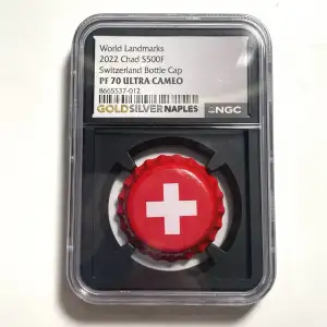 2023 6g Switzerland Bottle Cap - NGC - Ultra Cameo - PF70