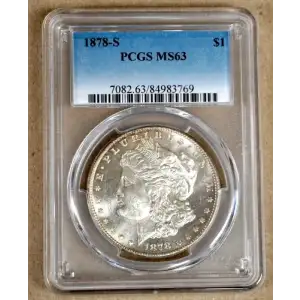 1878S - Silver Morgan $1 - PCGS - MS63