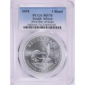 2018 1 Rand Krugerrand Silver First Day of Issue