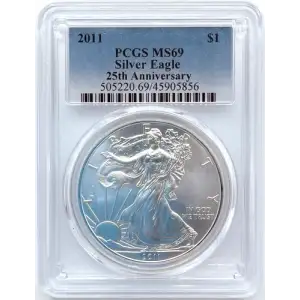 2011 $1 Silver Eagle 25th Anniversary