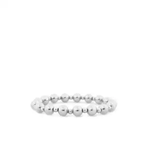 silver 8mm multi sized brass ball bracelet - Marlyn Schiff 