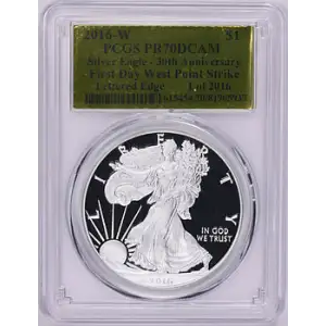 2016 - W - PCGS - PR70DCAM - $1 SILVER EAGLE