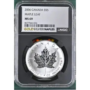 2006 CANADA MAPLE LEAF S$5 MS 69