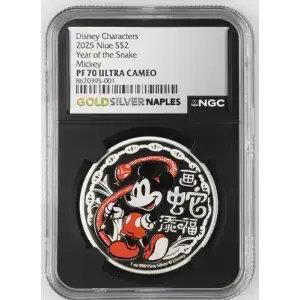 2025 Niue Year of the Snake Mickey S$2 PF 70 ULTRA CAMEO