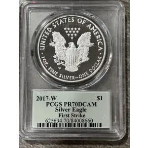 2017 W Silver Eagle PCGS PR70DCAM First Strike