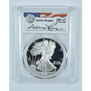 1986-S $1 Silver Eagle Ashley Reagan, DCAM