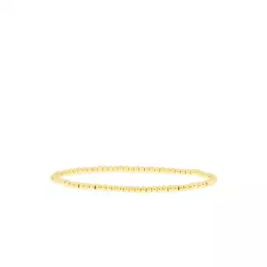 gold 3 mm metal beaded stretch bracelet - Marlyn Schiff 