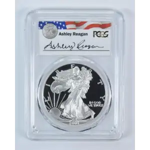 2001-W $1 Silver Eagle Ashley Reagan, DCAM