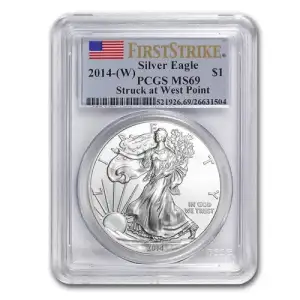 2014-(W) $1 Silver Eagle Struck at West Point First Strike