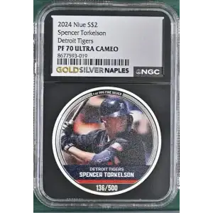 2024 Niue Spencer Torkelson Detroit Tigers S$2 PF 70 ULTRA CAMEO