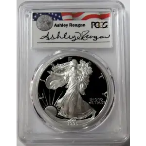 1993-P $1 Silver Eagle Ashley Reagan, DCAM