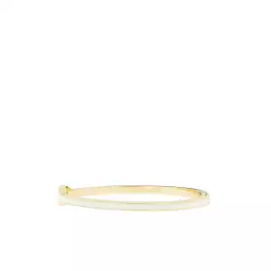 Gold/Ivory Thin metal hinge bangle w/ enamel - Marlyn Schiff 