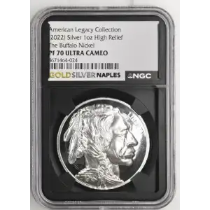 (2022) AR High Rel The Buffalo Nickel American Legacy Coll. 1oz PF 70 ULTRA CAMEO