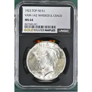 1923 TOP-50 VAM-1A2 WHISKER & CRACK $1 MS 64