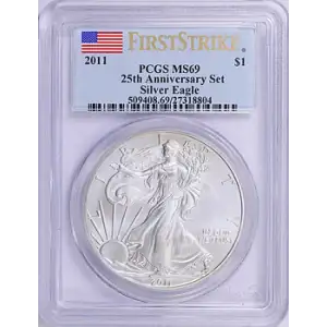 2011 - P - PCGS - MS69 - $1 Silver Eagles