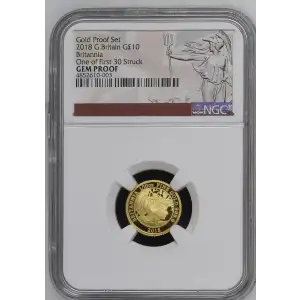 2018 Britannia One of First 30 Struck Gold Proof Set ULTRA CAMEO (2)