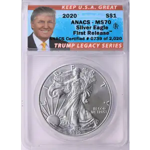 2020 - P - ANACS - MS70 - $1 Silver Eagle