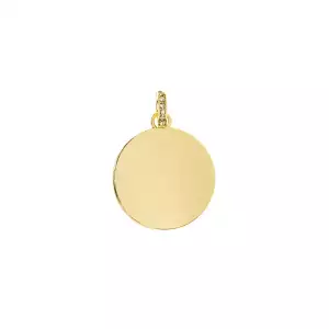gold large round charm with crystal bale - Marlyn Schiff 