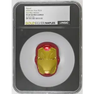 2024 5oz Niue Iron Man Helmet S$10 PF 69 ULTRA CAMEO