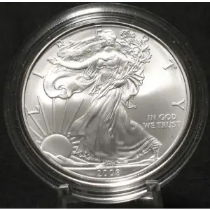2008-W $1 Burnished Silver Eagle First Strike