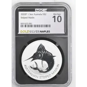 2020P 1.5oz Australia $2 Striped Marlin MS 70/10