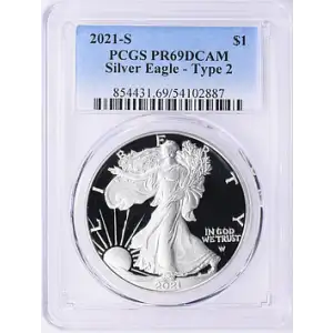 2021 S SILVER EAGLE PR69DCAM T-2 PCGS
[B-9]