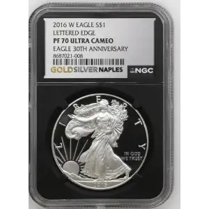 2016 W LETTERED EDGE-30TH ANNIV. EAGLE 30TH ANNIVERSARY ULTRA CAMEO (2)