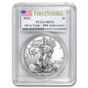 2016 $1 Silver Eagle Silver Eagle - 30th Anniversary First Strike First Strike