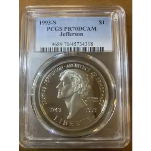 1993-S $1 Jefferson, DCAM