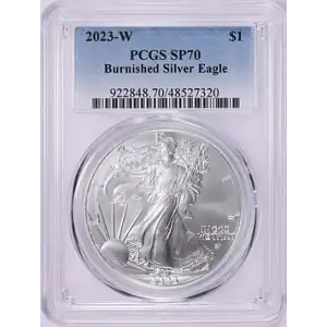 2023 W BURNISHED SILVER EAGLE SP70 PCGS
[B-9]