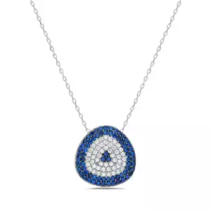 White evil eye necklace 