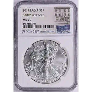 2017 1 oz Silver Eagle ER MS70