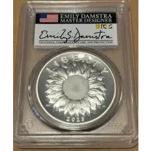 2025-P Medal American Liberty Advanced Release Emily Damstra Flag, DCAM