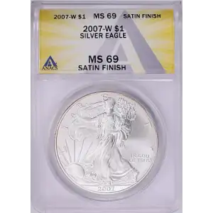 2007 - W - ANACS - MS69- $1 Silver Eagle [B-3]