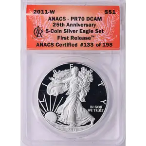 2015 W SILVER EAGLE ANACS PR70DCAM FIRST RELEASE ANACS CERTIFIED #094 OF 969 [DUPLICATE for #564609] (2)