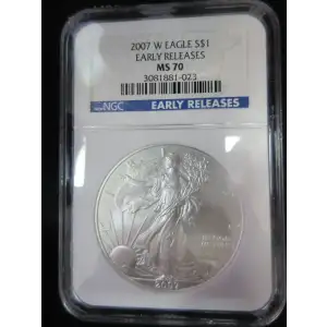 2007 W BURNISHED SILVER EAGLE EARLY RELEASES