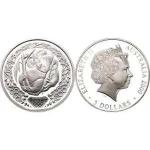 2000-P (1999) $5 Olympic - Koala in Tree, DCAM