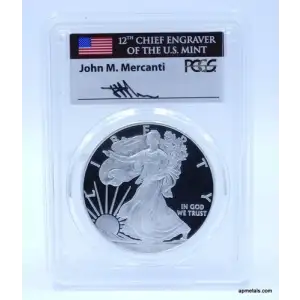 2008-W $1 Silver Eagle Mercanti Signature, DCAM