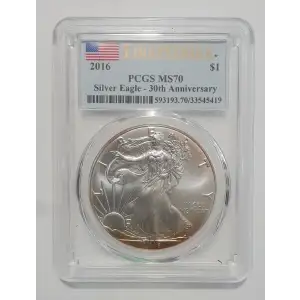 2016 $1 Silver Eagle Silver Eagle - 30th Anniversary First Strike First Strike