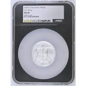 (2023) 2.5oz Silver U.S. Army Medal MS 70