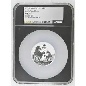2026P 2 oz  Australia Year of the Horse S$1 MS 70 CSC7