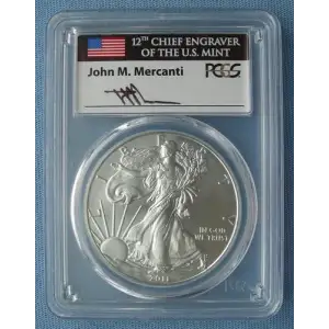 2011-W $1 Burnished Silver Eagle 25th Anniversary Set First Strike