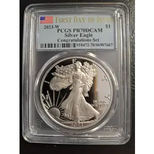 2023-W $1 Silver Eagle Congratulations Set, DCAM