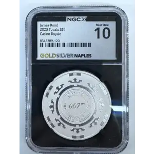 2023 tuvalu S$1 James Bond Casino Royale MS10 NGCX