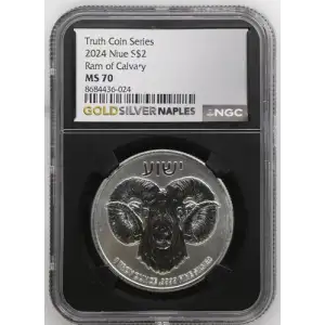 2024 Niue S$2 Ram of Calvary MS 70